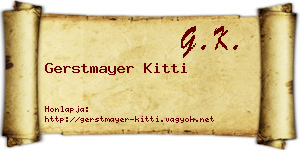 Gerstmayer Kitti névjegykártya