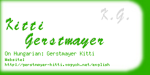 kitti gerstmayer business card